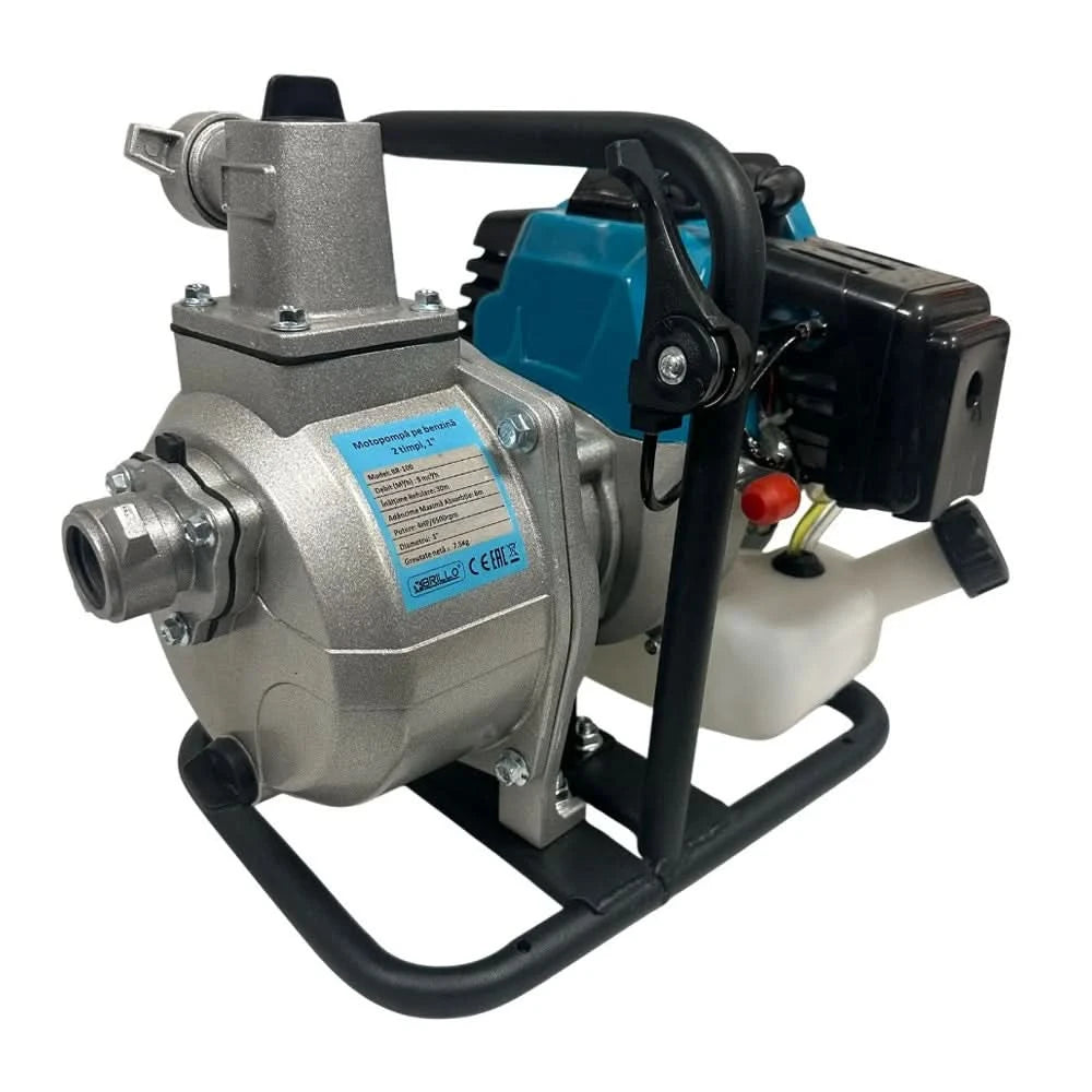 Motopompa Brillo 4CP benzina 2T racord 1 inch debit 9000l/h pornire manuala