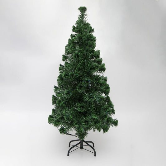 Brad Artificial cu Fibra Optica si LED, 120 cm, Schimbare Culoare, Picior Metal – KIX120LED