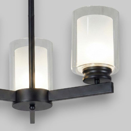 Lustra Tavan Titan Black, 3 Brate, 3xE27 10W