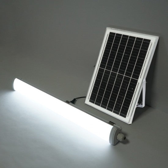 Corp liniar LED 60W cu panou solar, 6500K, 600x72x68 mm