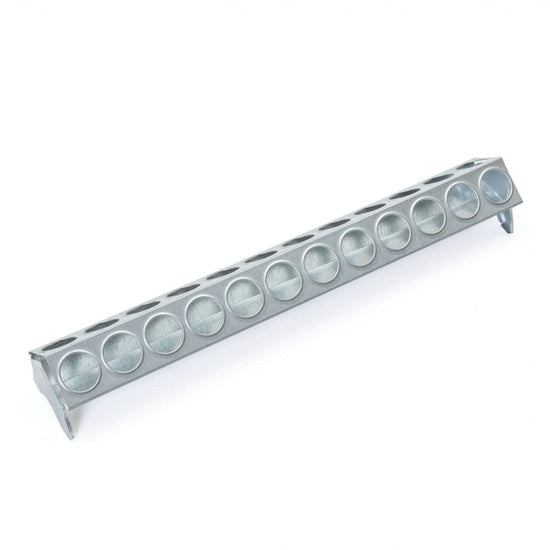 Hranitoare metal galvanizat 50 cm cu 24 gauri pentru pui si gaini