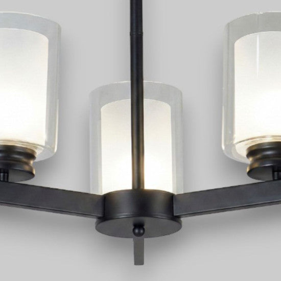 Lustra Tavan Titan Black, 3 Brate, 3xE27 10W