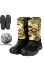 Set 10 perechi cizme din PVC camuflaj pentru bărbați – Impermeabile, căptușite cu blană sintetică