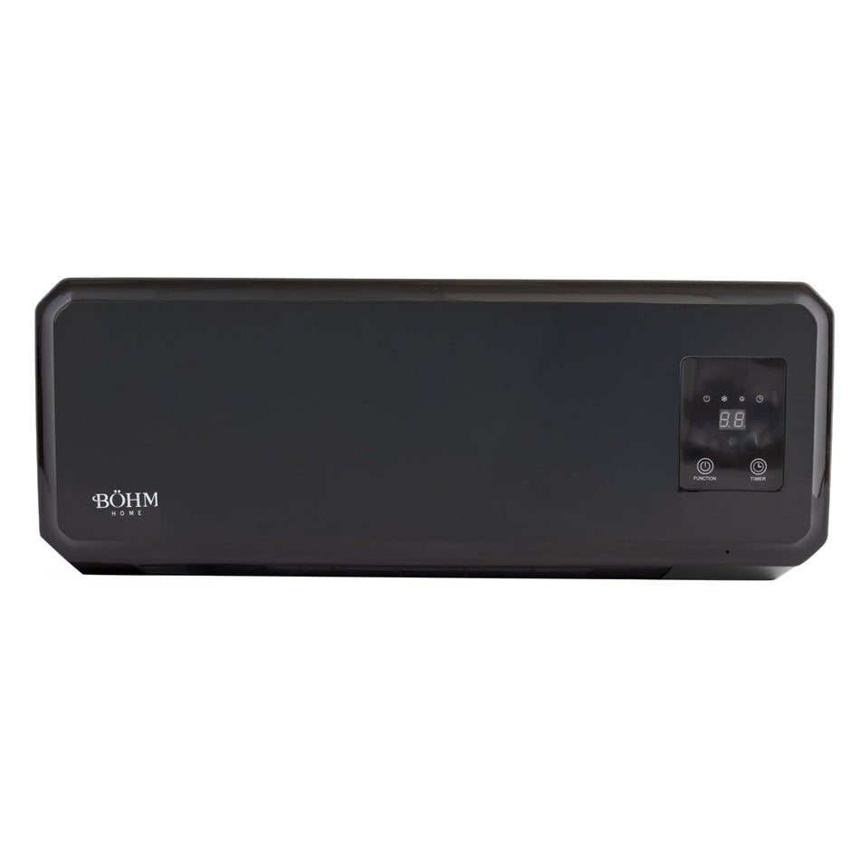 Aeroterma de perete BÖHM BH2000BL, 1000–2000 W, cu display digital, telecomanda si timer 12h, pentru 20–25 m²