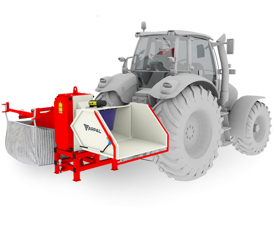 Tocator crengi ZEP AM-200 PTO, diametru max 200 mm, 130 CP, 14 m3/h, 6 cutite, acționare PTO