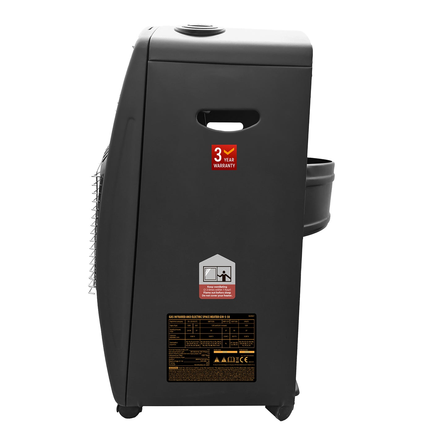 Incalzitor mixt gaz propan-butan / cuart infrarosu Denzel GIH 5-30, 5.7 kW, portabil, eficient