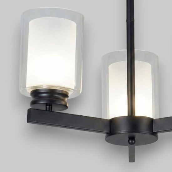 Lustra Tavan Titan Black, 3 Brate, 3xE27 10W