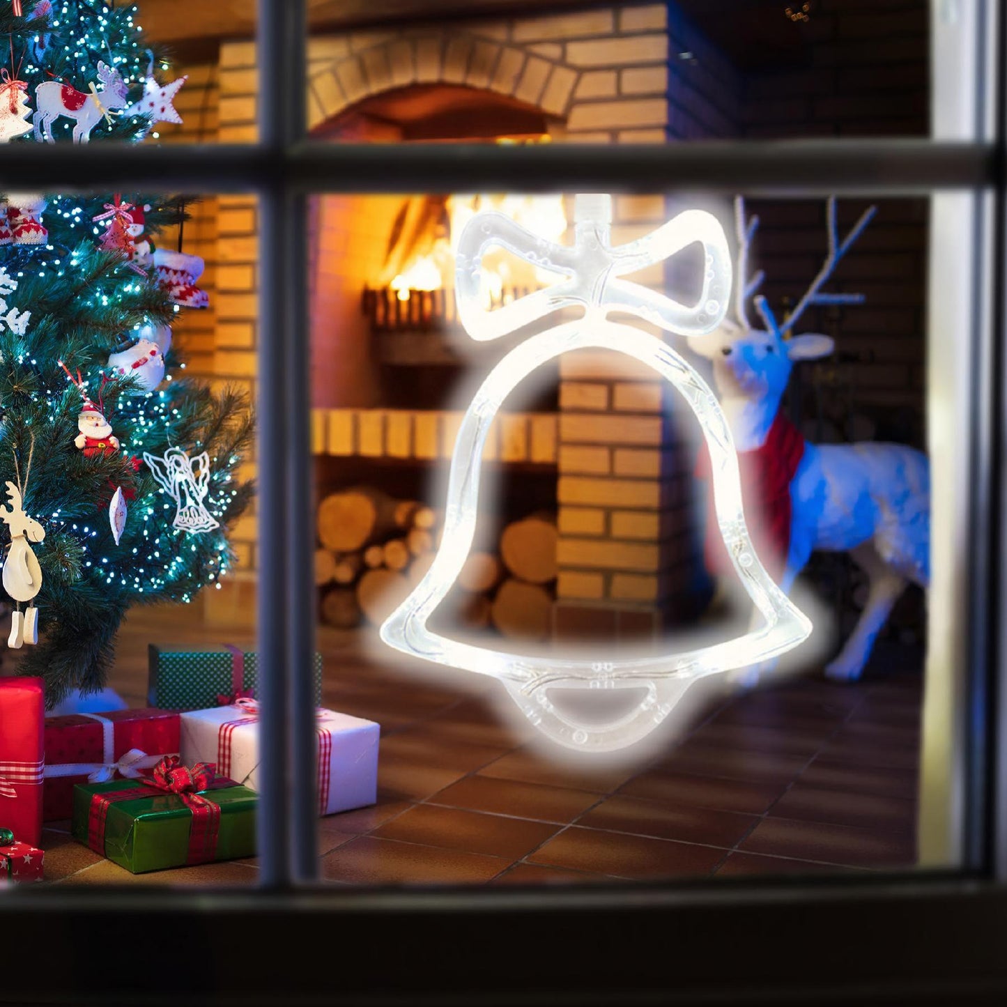 Decor fereastra LED KID 502 B/M, 35 LED-uri color, timer 6/18h, ventuze incluse, alimentare pe baterii