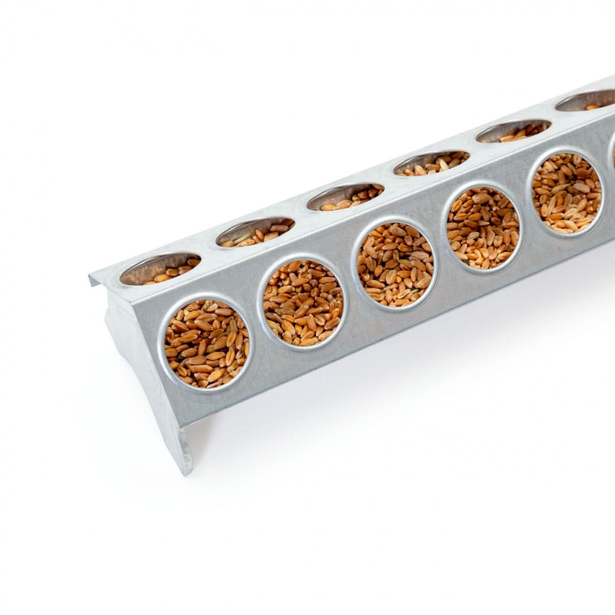 Hranitoare metal galvanizat 50 cm cu 24 gauri pentru pui si gaini