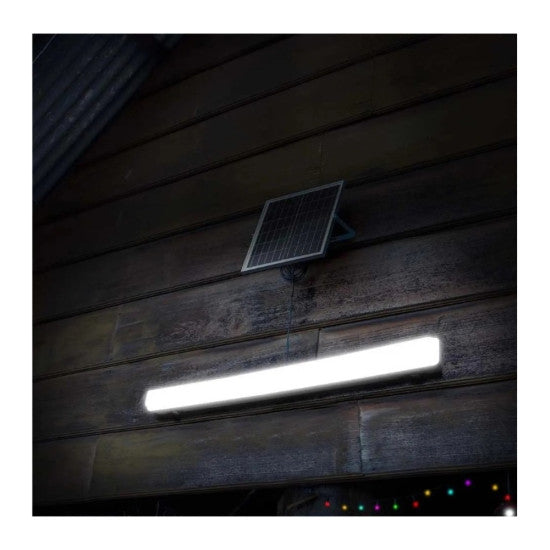 Corp liniar LED 60W cu panou solar, 6500K, 600x72x68 mm