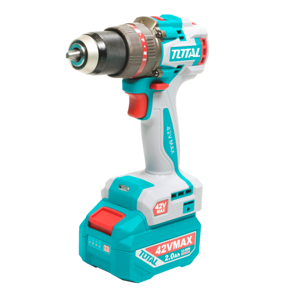 Masina de gaurit cu percutie TOTAL 42V, 69 Nm, 13 mm