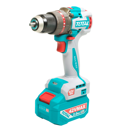 Masina de gaurit cu percutie TOTAL 42V, 69 Nm, 13 mm