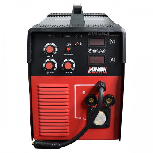Aparat sudura invertor cu sarma Minsk Electro MPA-360A, 360A, MIG-MAG, protectie supraincalzire, cabluri cupru, suport magnetic