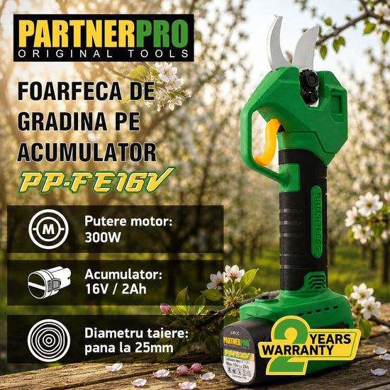 Foarfeca electrica PARTNERPRO PP-FE16V, 16V 2Ah, 300W, 25 mm