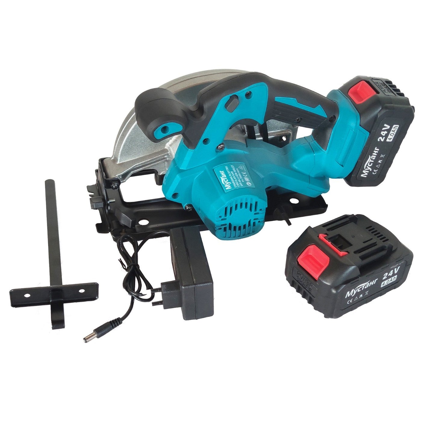 Fierastrau circular acumulator 24V 2x baterii 4Ah disc 185mm 11000RPM unghi reglabil DDT-MUSTANG