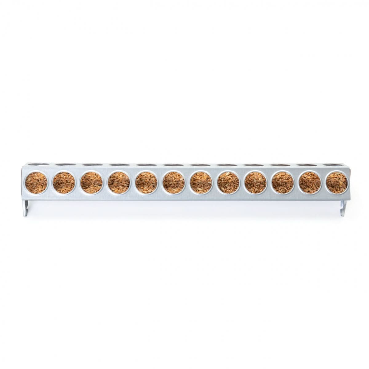 Hranitoare metal galvanizat 50 cm cu 24 gauri pentru pui si gaini