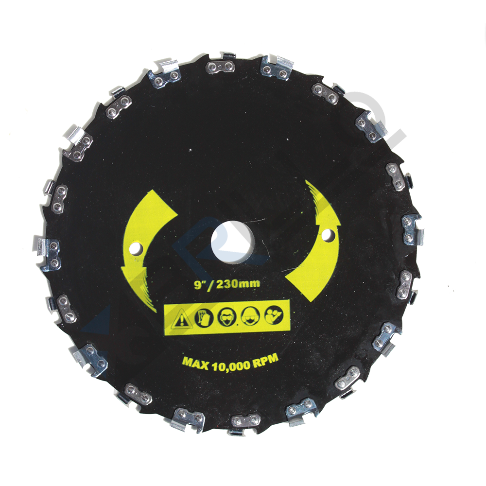 Disc motocoasa circular 230 mm, 20 dinti lant drujba, pentru vegetatie deasa si arbusti