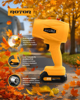Suflanta aer pe acumulator ROTOR RCB-1.5A, 21V / 1,3Ah, motor 315W, viteza 45 m/s, compacta si usoara