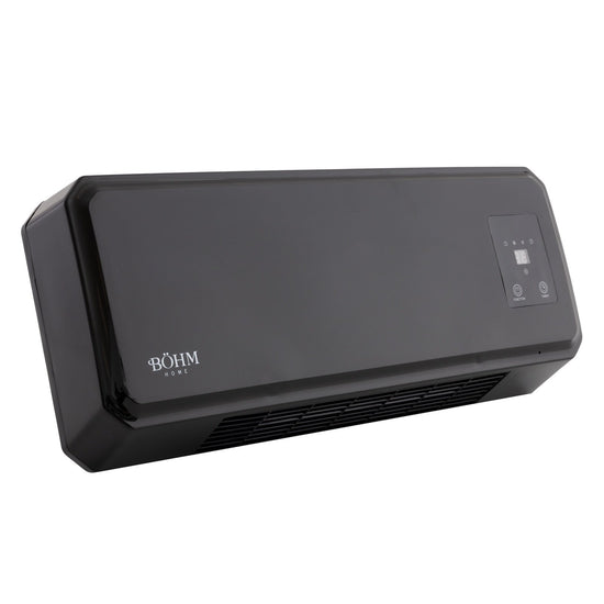 Aeroterma de perete BÖHM BH2000BL, 1000–2000 W, cu display digital, telecomanda si timer 12h, pentru 20–25 m²