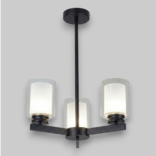 Lustra Tavan Titan Black, 3 Brate, 3xE27 10W