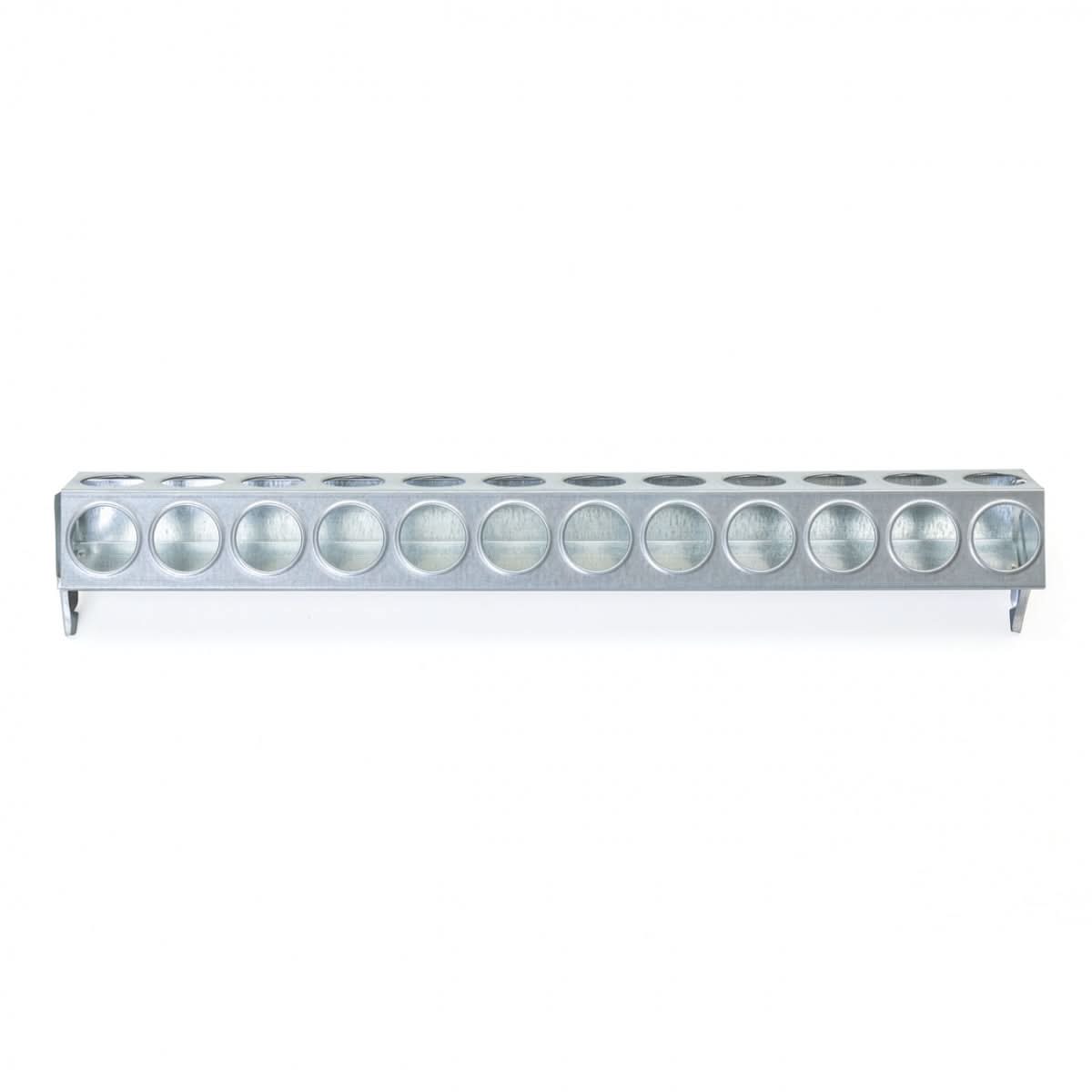 Hranitoare metal galvanizat 50 cm cu 24 gauri pentru pui si gaini