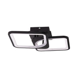 Lustra LED Patrata 50W, 2 Brate, 3 Culori, Telecomanda IR