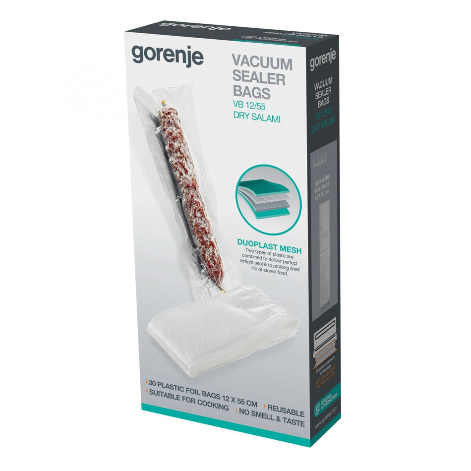 Pungi pentru aparat de vidat Gorenje VB12/55, 12x55 cm, 1 litru, set 30 buc – conservare sigura alimente