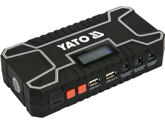 Robot de pornire auto / Power Bank 12000mAh, display LCD, lanterna SOS, pentru motoare benzina si diesel, incarcare dispozitive mobile - vedere 1