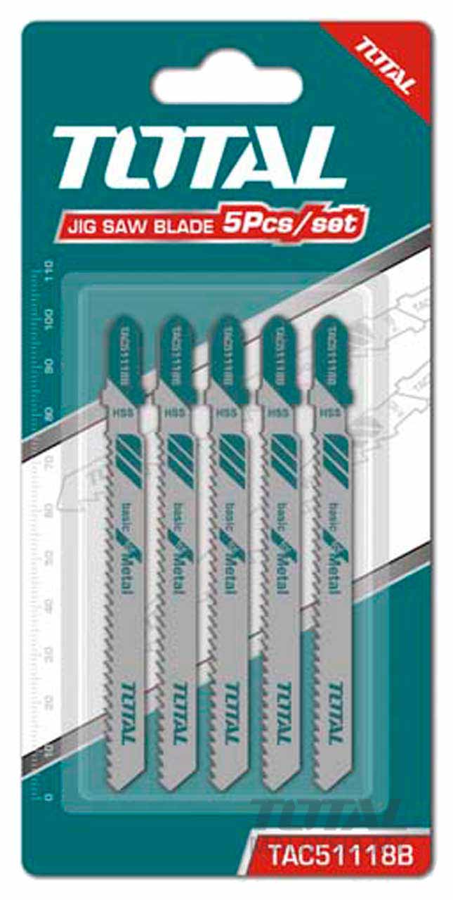 Set 5 lame fierastrau pendular TOTAL TAC51118B, 100 mm, pentru metal