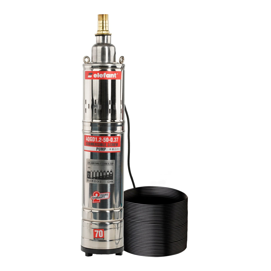 Pompa Submersibila pentru Apa Curata, 370W, 30 L/min Debit Maxim