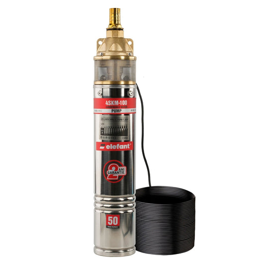 Pompa submersibila ELEFANT 4SKM-100, 750 W, adancime aspiratie 40 m, debit 41 L/min, motor in baie de ulei