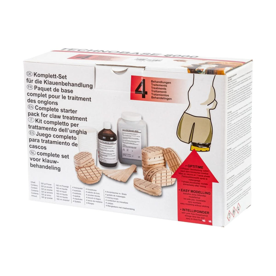 Kit 4 tratamente podale, Technobase 8000, proteze lemn XL, fluid si pulbere