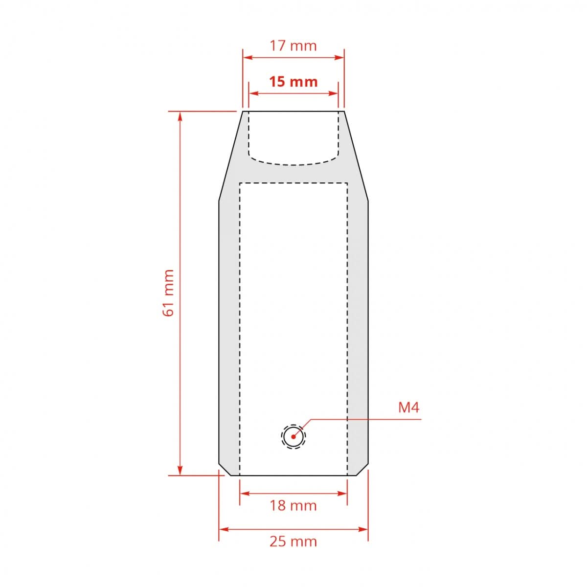 Cap ecornator pentru miei și iezi, 15 mm