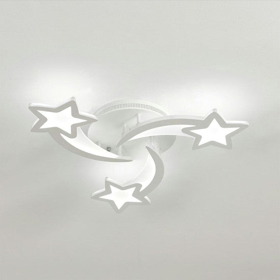 Lustra LED Dimabila Stea, 62W, 3 Brate, 3 Culori + IR