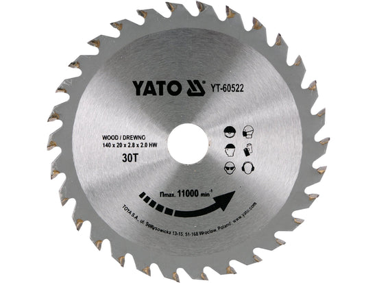 Disc circular pentru lemn 140x30T x 20 mm, taiere precisa Yato YT-60522 - imagine produs 1