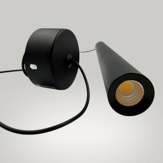 Lustra LED Suspendata MONO, 5W, 260lm, 3000K, Neagra