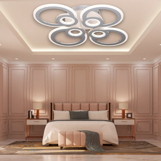 Lustra LED Juno, 96W, 8 Brate, 560x85mm, 3 Culori + IR