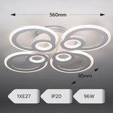 Lustra LED Juno, 96W, 8 Brate, 560x85mm, 3 Culori + IR