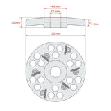 Disc abraziv cu 6 cutite pentru slefuirea copitelor