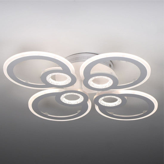 Lustra LED Juno, 96W, 8 Brate, 560x85mm, 3 Culori + IR