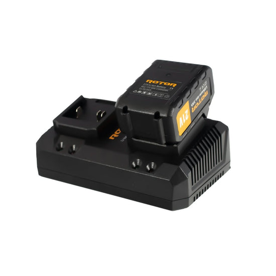 Incarcator Dublu ROTOR RC21V-2, 21V, 4A, pentru 2 acumulatori simultan