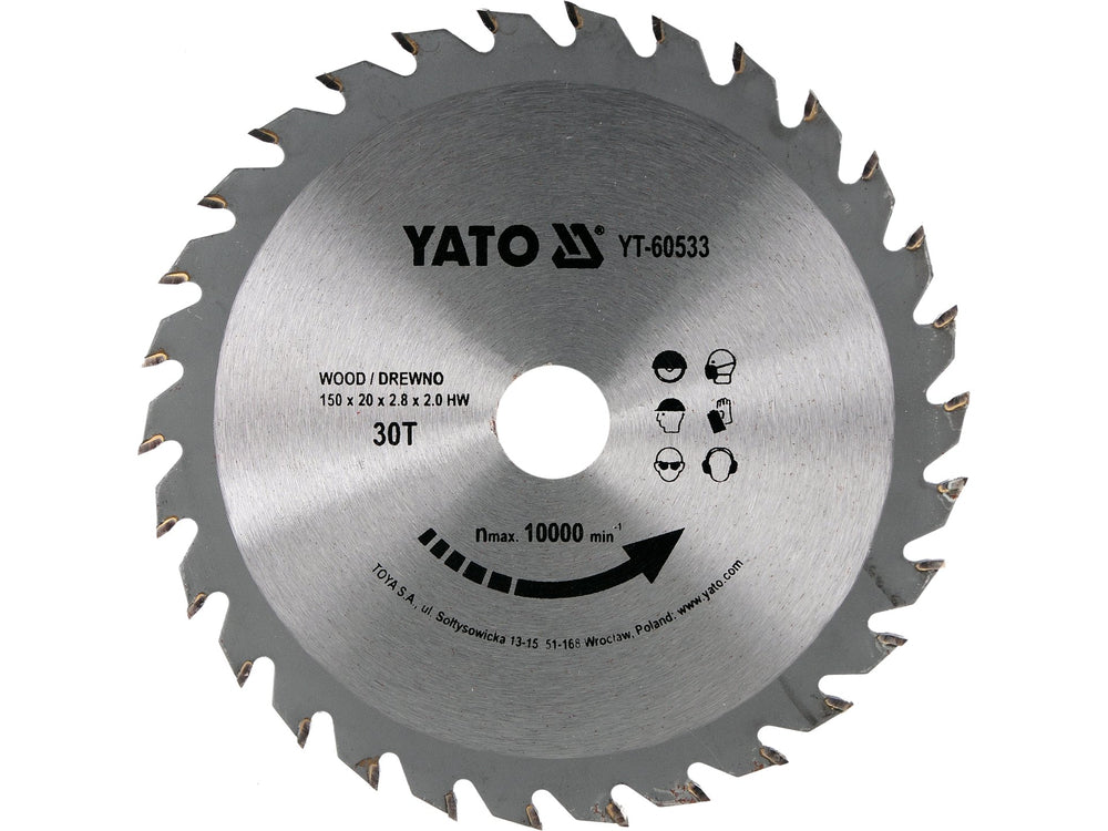 Disc circular pentru lemn 150x30T x 20 mm, taiere precisa Yato YT-60533 - imagine produs 1