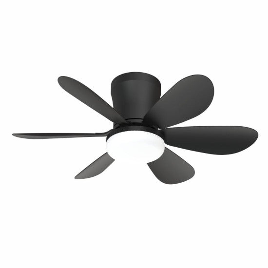 Lustra LED cu Ventilator, Telecomanda IR, 13.5W, 420mm, Neagra