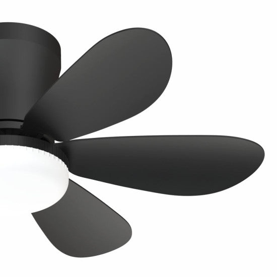 Lustra LED cu Ventilator, Telecomanda IR, 13.5W, 420mm, Neagra