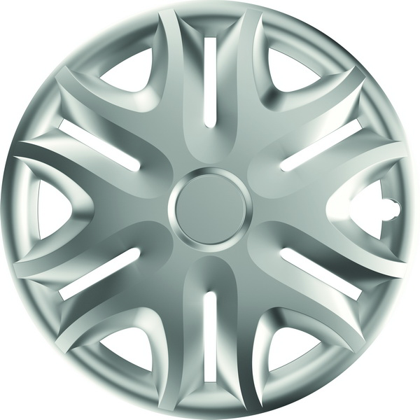 Set 4 Capace Roți Auto MEGA DRIVE Spirit 78412, 15 inch, Plastic ABS, Argintii