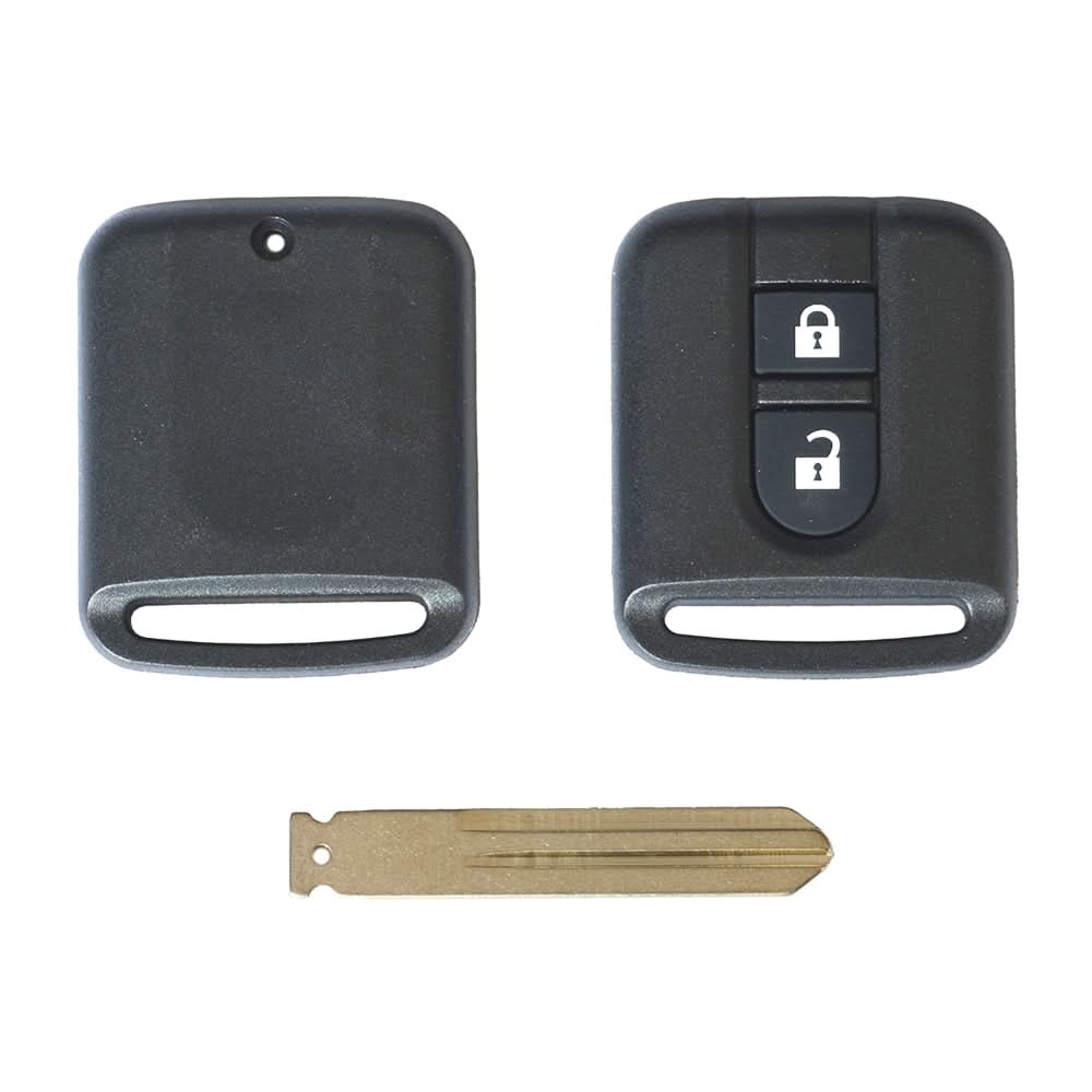 Carcasă Cheie Contact AKONEN 54154 pentru Nissan Juke, Micra, Navara, Qashqai, X-Trail - 2 Butoane, cu Cheie