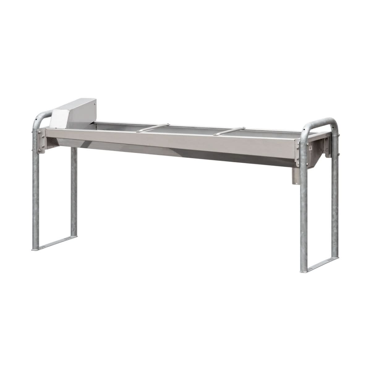 Adapatoare inox cu picior zincat, 207 × 60 cm, 95 litri