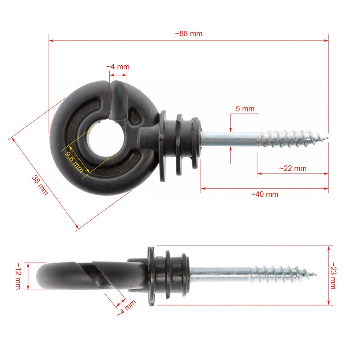 Izolator pentru Stalpi și Structuri din Lemn, 25 Buc./Pachet – Pentru Garduri Electrice