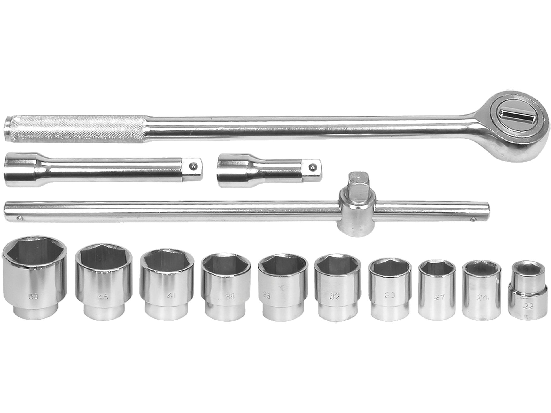 TRUSĂ CHEI TUBULARE 3/4'', 14 PIESE, 22-50MM