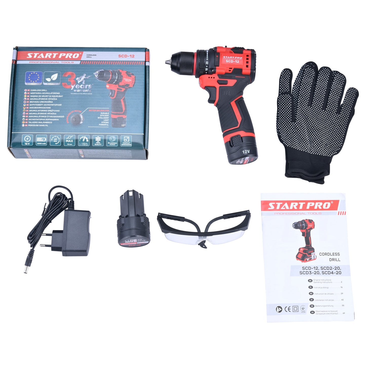 Masina de gaurit si insurubat StartPro SCD-12 BRUSHLESS, 40Nm